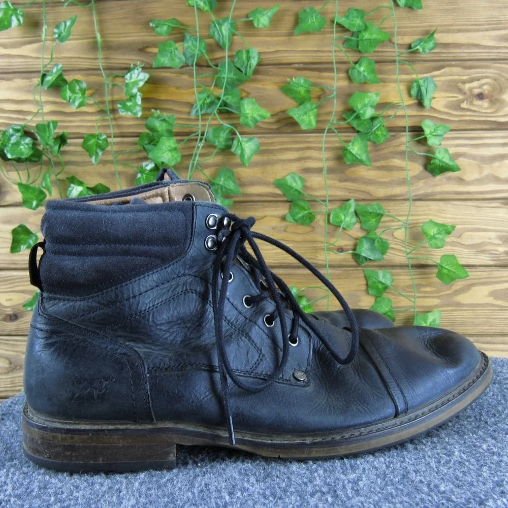 Rodd & Gunn Dunedin Military Black Leather Ankle Boots EUR‎ 43 Men's